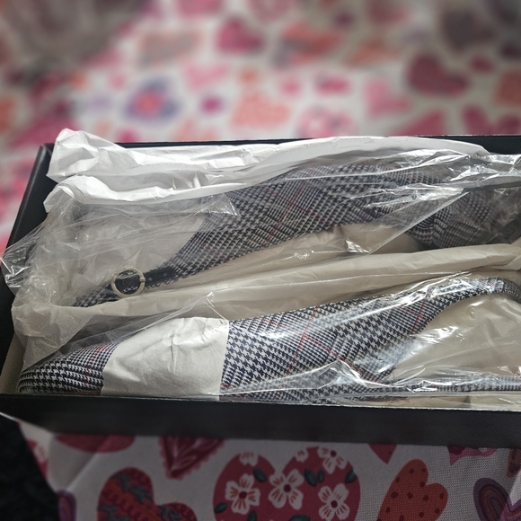 TALBOTS INDIGO BLUE MULTI EDISON SLINGBACKS 9.5 M NEW IN BOX - Picture 7 of 9